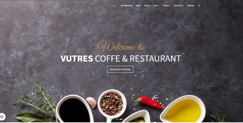 VUTRES 1.5 - Cafe & Restaurant Drupal 8.5