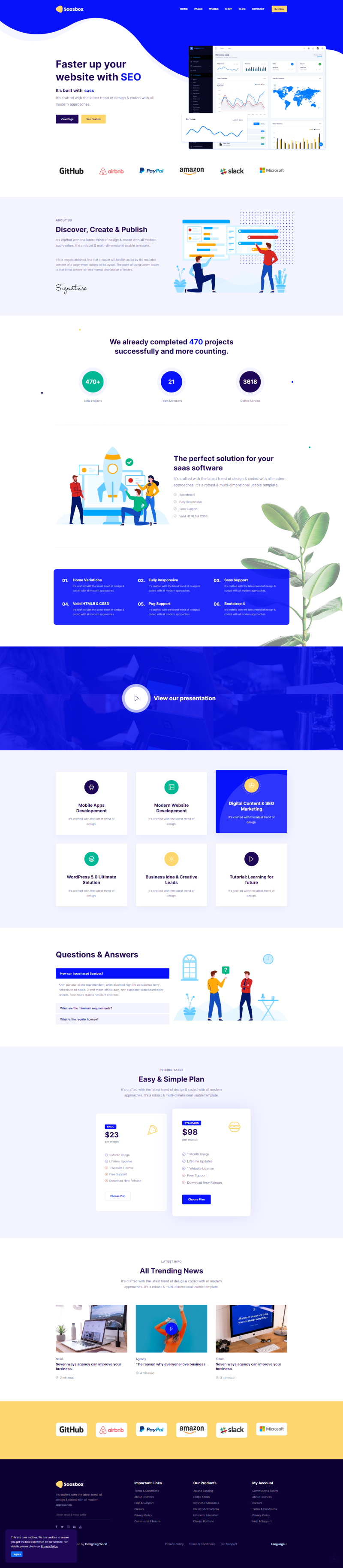 VUTBOX - Multipurpose HTML Template for Saas & Agency